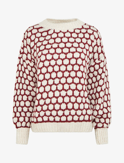 Pull en grosse maille à motif nid d&