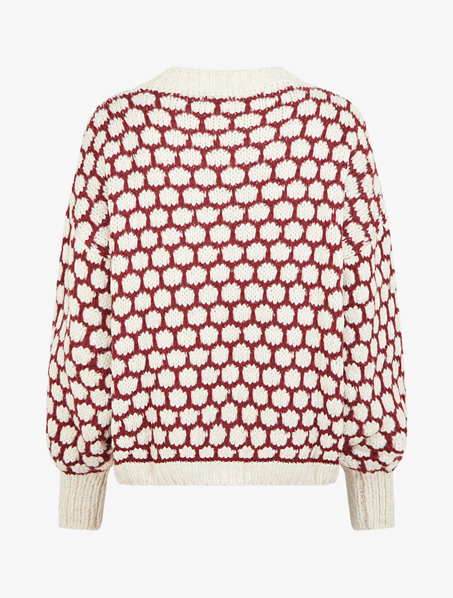 Pull en grosse maille à motif nid d&