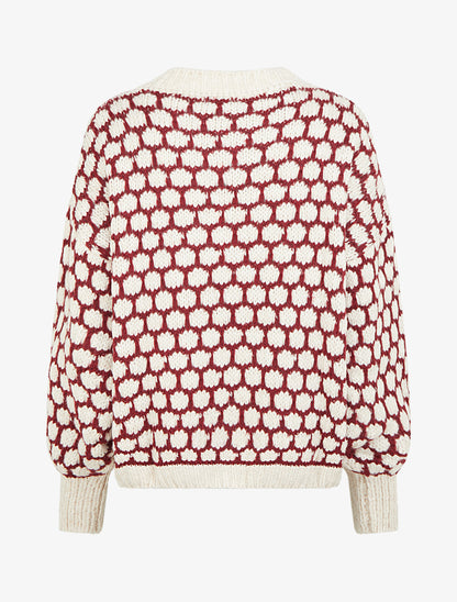Pull en grosse maille à motif nid d&