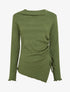 Pull asymétrique et cordons de serrage - Kaki - 1