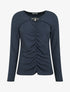 Pull fin à empiècement bijou strassé - Marine - 1