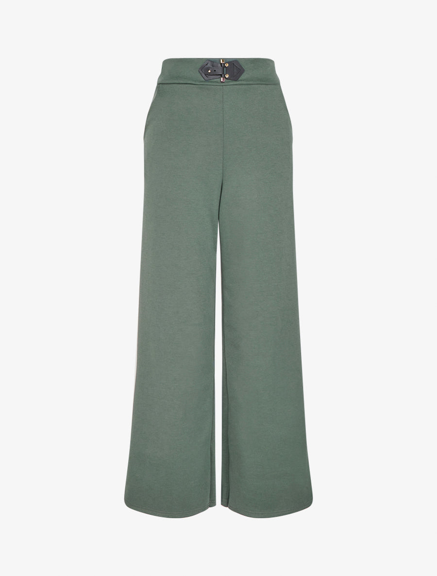 Pantalon à empiècement stylisé - Kaki - 1