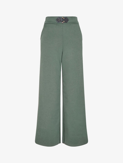 Pantalon à empiècement stylisé - Kaki - 1
