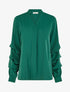 Blouse fluide unie à manches stylisées - Vert sapin - 1