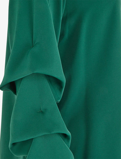 Blouse fluide unie à manches stylisées - Vert sapin - 3