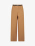 Pantalon de tailleur droit à plis - Camel - 1