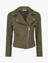 Veste en suédine à fermeture zippée - Kaki - 1