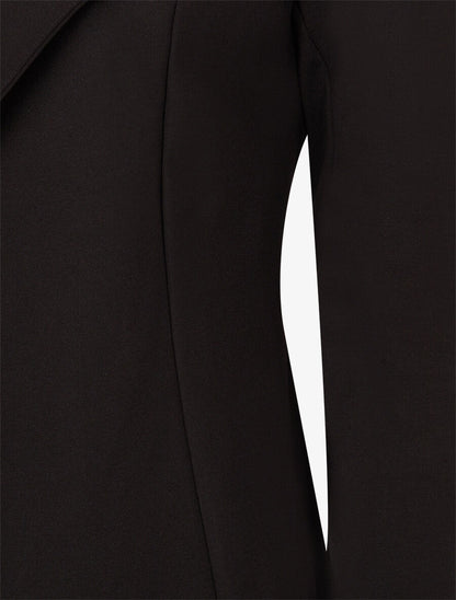 Veste à col biseauté - Noir - 3