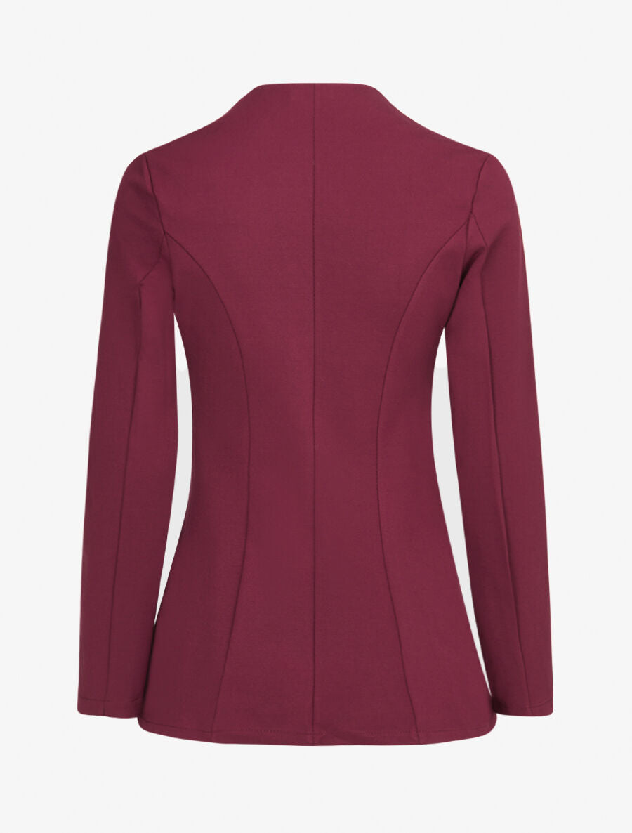 Veste à col biseauté - Pourpre - 2