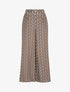 Pantalon ample imprimé géométrique - Marron - 1