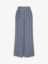 Pantalon ample imprimé géométrique - Marine - 1