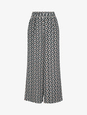 Pantalon ample imprimé géométrique - Noir - 1