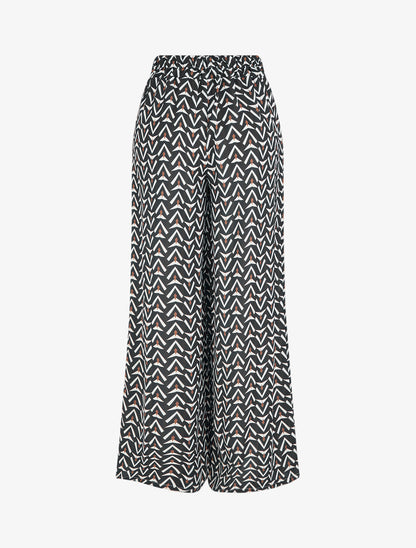 Pantalon ample imprimé géométrique - Noir - 2