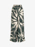 Pantalon ample imprimé feuillage - Vert sapin - 1