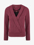 Pull superposé effet gaufré irisé - Prune - 1