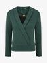 Pull superposé effet gaufré irisé - Vert foncé - 1