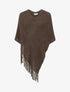 Poncho asymétrique à détail sequins - Marron - 1