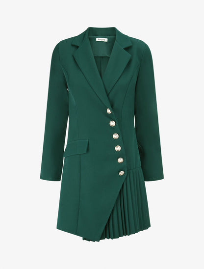 Veste longue à plis - Vert - 4