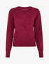 Pull uni à boutons décoratifs - Lie de vin - 1