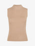 Débardeur en maille côtelée texturée - Beige - 1