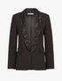 Blazer col à sequins - Noir - 1