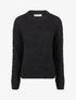 Pull droit en maille épaisse - Noir - 1