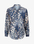 Chemise transparente droite imprimé animal - Marine - 1