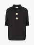 Blouse ample à broches métalliques - Noir - 1