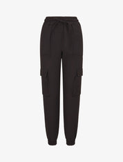 Pantalon cargo uni - Noir - 1