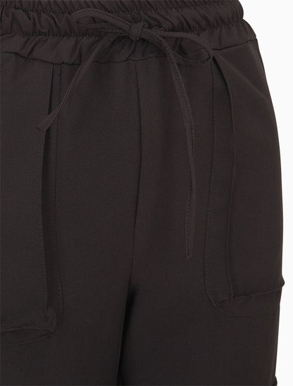 Pantalon cargo uni - Noir - 3