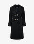 Manteau long croisé à boutons - Noir - 1