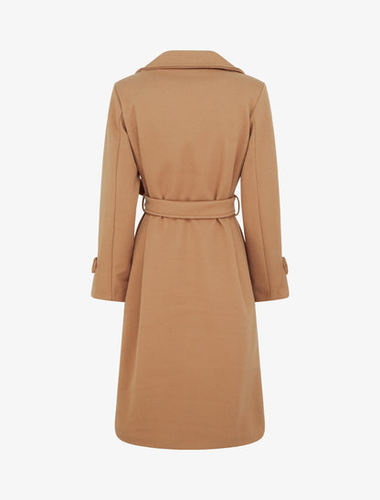 Manteau long croisé à boutons - Camel - 2