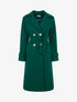 Manteau long croisé à boutons - Vert sapin - 1