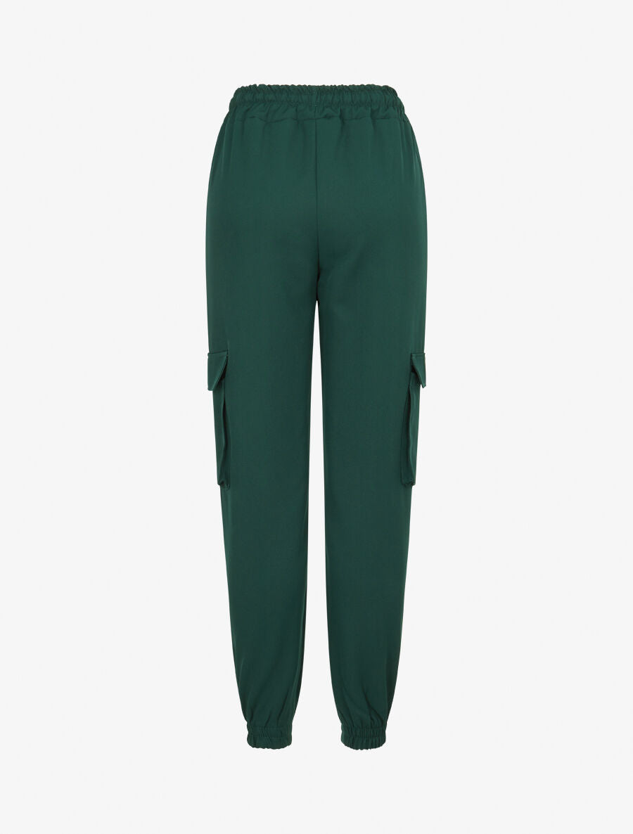 Pantalon cargo uni - Vert - 2