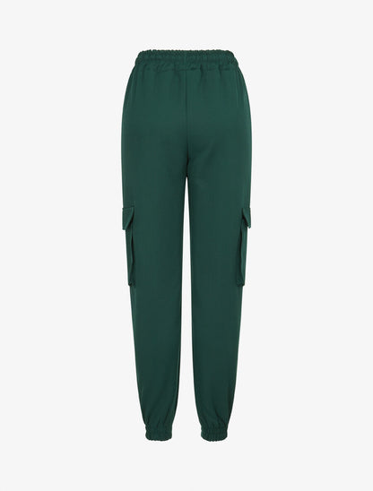 Pantalon cargo uni - Vert - 2
