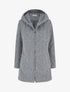 Manteau duveteux à capuche - Gris - 1