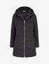 Manteau duveteux à capuche - Noir - 1