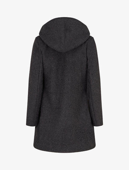 Manteau duveteux à capuche - Noir - 2