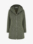 Manteau duveteux à capuche - Kaki - 1