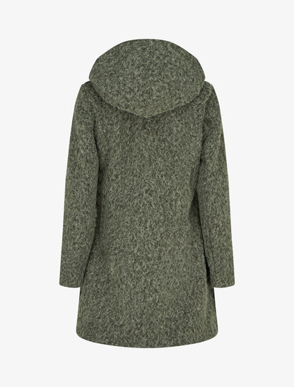 Manteau duveteux à capuche - Kaki - 2