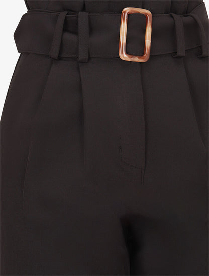 Pantalon de tailleur paperbag - Noir - 3