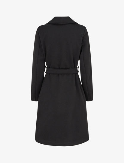 Manteau long ceinturé - Noir - 2