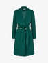 Manteau long ceinturé - Vert sapin - 1