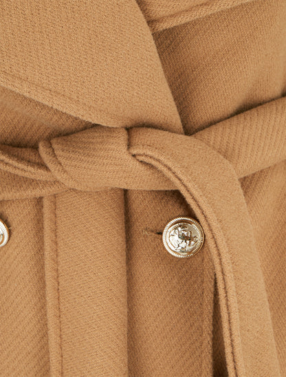 Manteau long ceinturé - Camel - 3