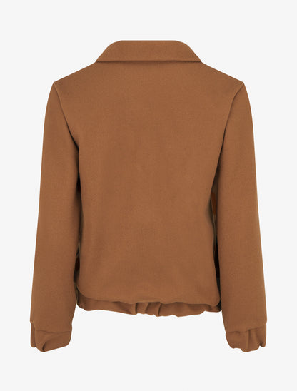 Blouson zippé à bords élastiqués - Camel - 2