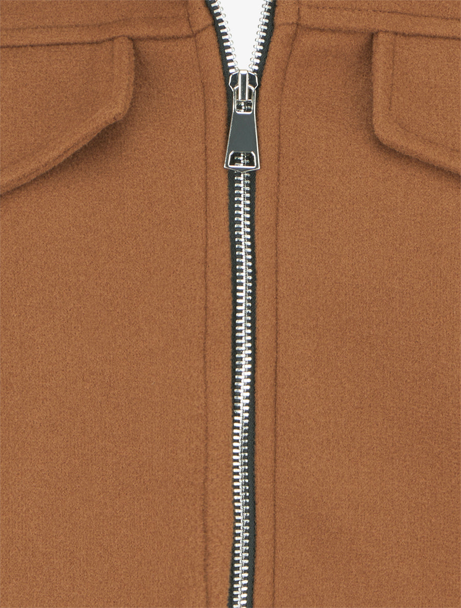 Blouson zippé à bords élastiqués - Camel - 3