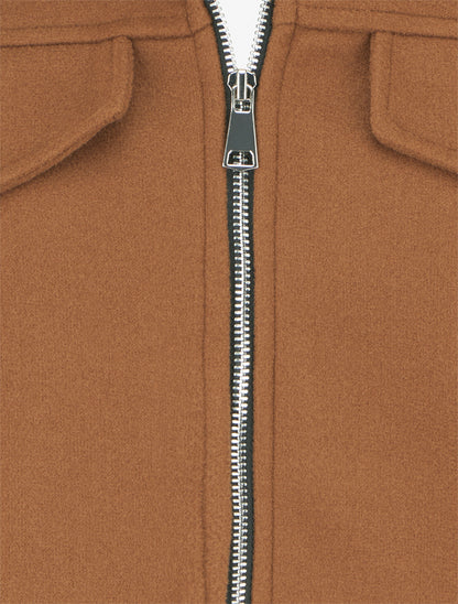 Blouson zippé à bords élastiqués - Camel - 3