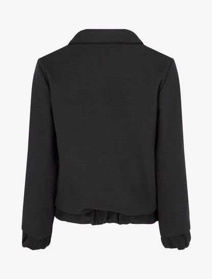Blouson zippé à bords élastiqués - Noir - 2