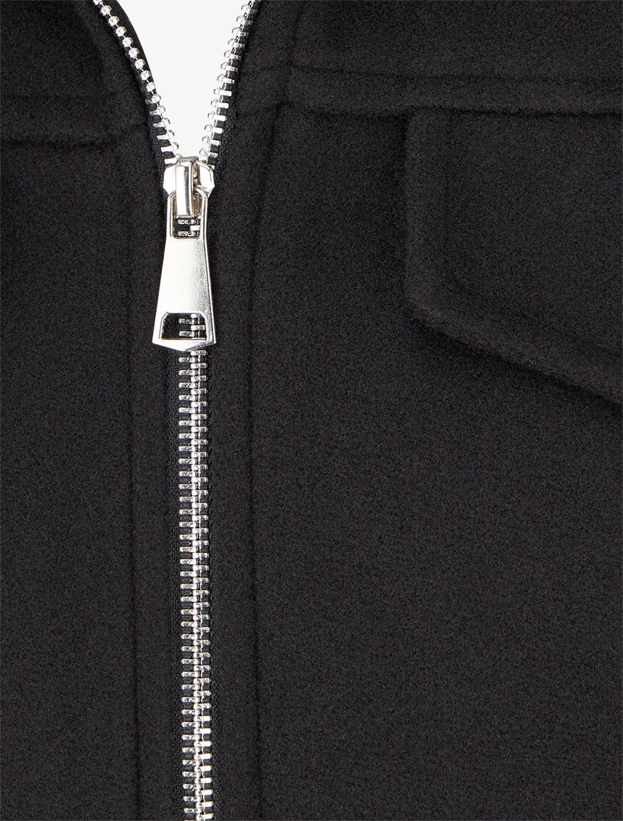 Blouson zippé à bords élastiqués - Noir - 3