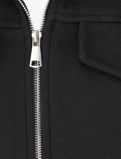 Blouson zippé à bords élastiqués - Noir - 3